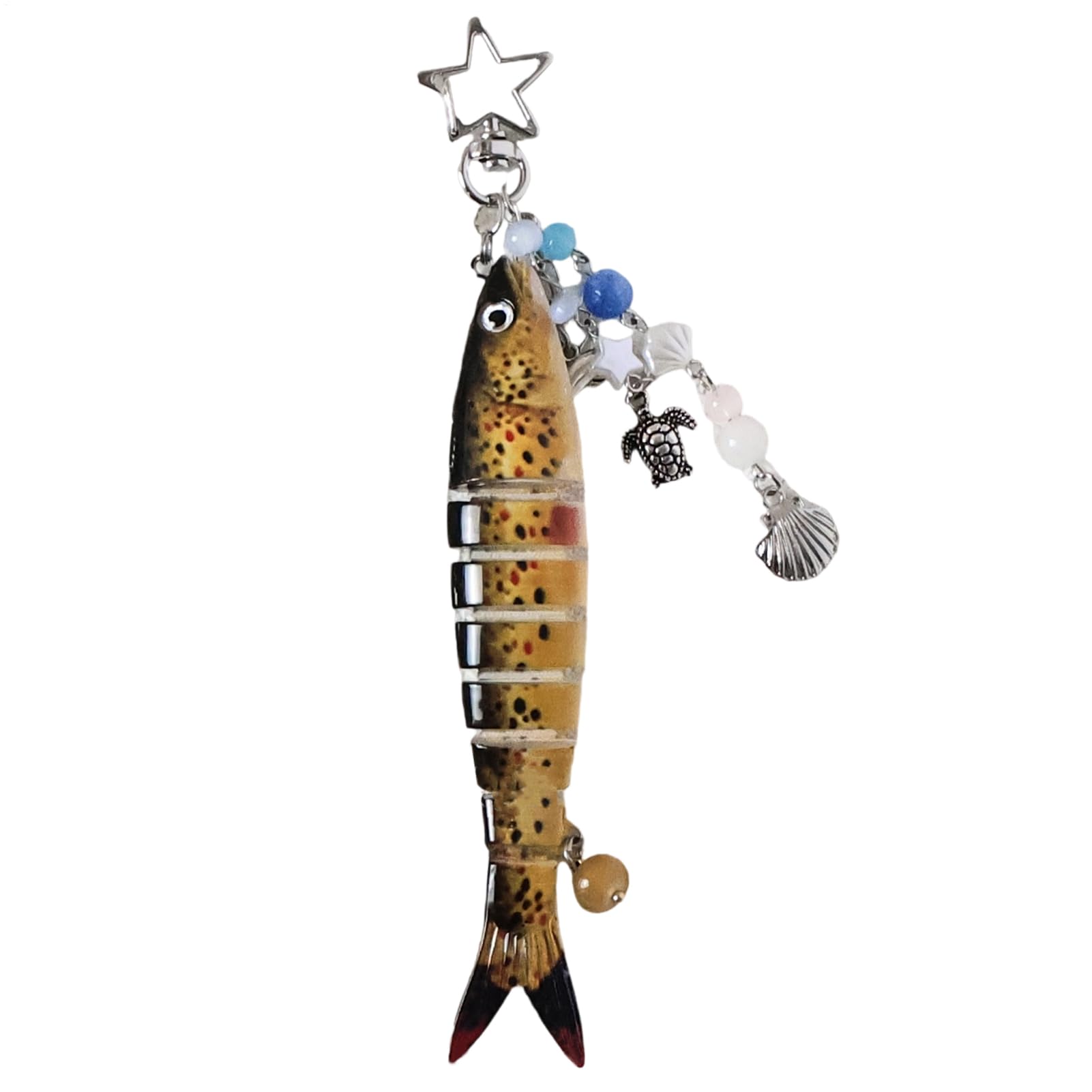 ユニークな魚キーホルダー - 父母リアルなパートナー 収集可能な動物ガジェット 大人向けノベルティ装飾品 誕生日 母の日 父の日 旅行 通勤に最適 フィッシングワーム型キーホルダー magnet-p01-10029042 マグネットショッピングスプリー サンプル画像3