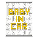 【車ステッカー】迷路デザイン【BABY IN CAR】ベビーインカー ベイビーインカー 車マグネットステッカー ゆうパケット対応210円〜