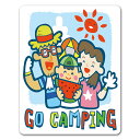 【車ステッカー】キャンプ 家族パパとママと男の子【GO CAMPING】キャンプへ行こう アウトドア レジャー 車マグネットステッカー ゆうパケット対応210円...