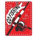 【車ステッカー】釣り スピニングリールと竿【GO FISHING】アウトドア レジャー 車マグネットステッカー ゆうパケット対応210円〜
