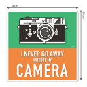 【マグネットステッカー】カメラ好き【I NEVER GO AWAY WITHOUT MY CAMERA】ダイカット車マグネットステッカー ゆうパケット対応210...