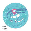 【車ステッカー】車に乗ったレーサー【Racer in Car】丸型15cm車マグネットステッカー ゆうパケット対応210円〜