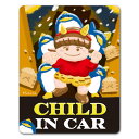 【車ステッカー】ペンギンと子供 節分 豆まき【CHILD IN CAR】チャイルドインカー 車マグネットステッカー ゆうパケット対応210円〜