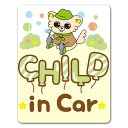 【車ステッカー】ちま チワワ【CHILD in Car】チャイルドインカー 車マグネットステッカー ゆうパケット対応210円〜