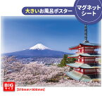 お風呂ポスター 大きいおふろポスター【富士山と桜】マグネットシート製【宅配便送料無料】【有料ギフトラッピング対応可】