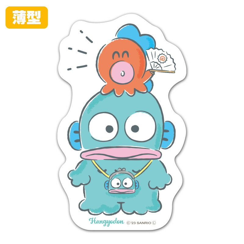 【お買い物マラソン期間5%OFFクーポン＆ポイントUP】薄型ダイカットマグネットステッカー【ハンギョドン ハンギョドン＆さゆり がま口】室内用 ゆうパケット対応210円～