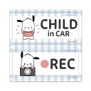 【車ステッカー】ポチャッコ【CHILD in CAR・REC】2メッセージセット 車マグネットステッカー ゆうパケット対応210円〜