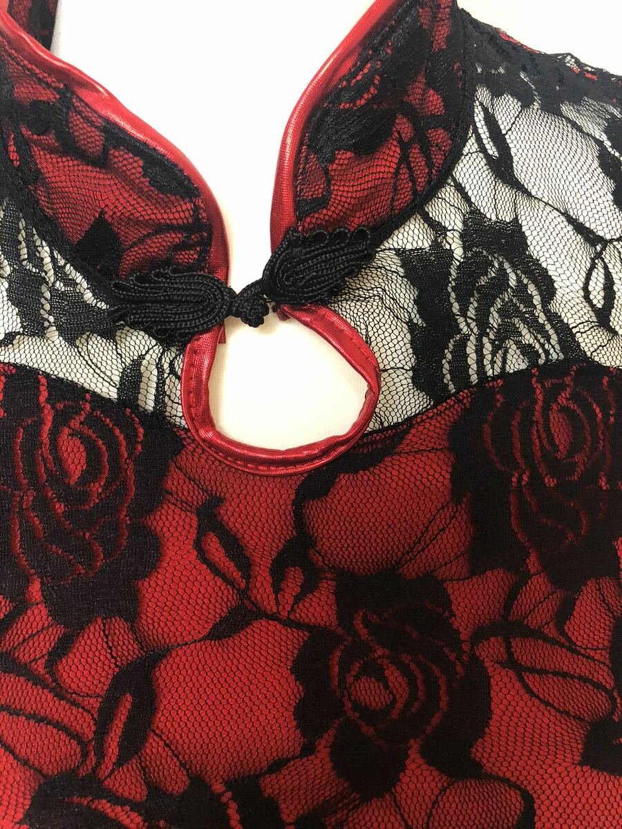 チャイナドレス コスプレ ハロウィン チャイナ服 パーティ ドレス ロング　レース刺繍　ロングドレス　花柄　B タイプ