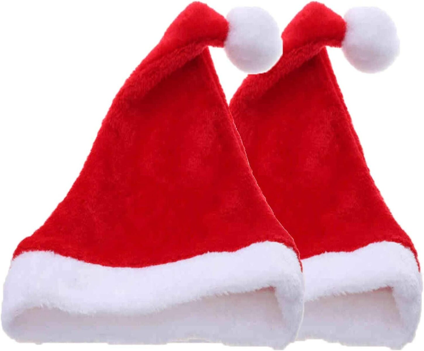 サンタクロース サンタ帽子 2個セット クリスマス 厳選の ニュートラルベルベットの快適なクリスマスハット 新年 ホリデーパーティー用品 クリスマスハット サンタハット 男女兼用 赤