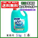 花王　キッチンハイター　5kg　業務用　1本　送料無料　厨房用　除菌　漂白剤　塩素系