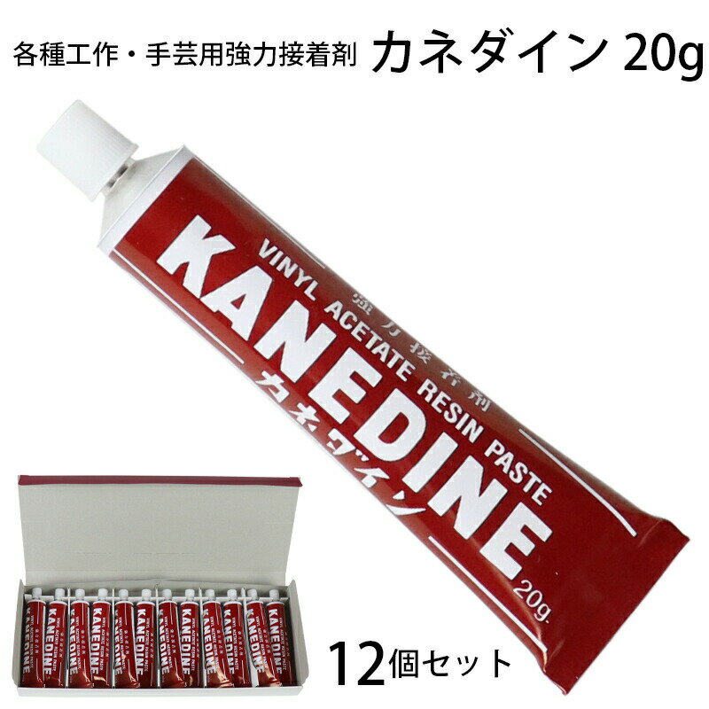 カネダイン 20g 12個セット 強力接着剤 (t01) メール便 送料無料 KANEDINE ボンド 手芸 工作 鐘工業 ダース