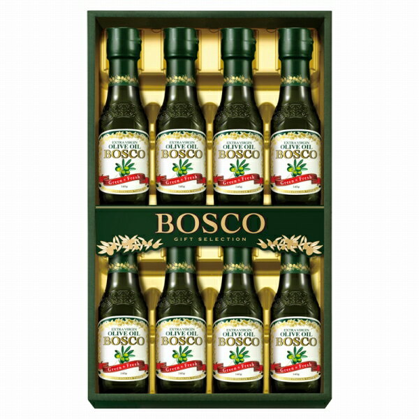 ●商品内容 ボスコエキストラバージンオリーブオイル140g瓶×8 ●パッケージサイズ：箱サイズ:373×228×60 ●賞味期限：製造後750日 ※商品は十分にご用意しておりますが、万一品切れの場合や、 やむを得ない事情により中止や変更になる場合がございますので、ご容赦ください。【ご用途】 各種御祝、各種内祝いギフト 贈り物 内祝い 内祝 出産内祝い 結婚内祝い 御祝 快気祝 快気内祝 御礼 御中元 暑中御見舞 残暑御見舞 御歳暮 御年賀 寒中御見舞 プレゼント 母の日 父の日 敬老の日 クリスマス 合格祝い 進学内祝い 成人式 御成人御祝 卒業記念品 卒業祝い 御卒業御祝 入学祝い 入学内祝い 就職祝い 入園内祝い 御入園御祝 お祝い 御祝い 金婚式御祝 銀婚式御祝 御結婚お祝い ご結婚御祝い 御結婚御祝 結婚祝い 結婚式 引き出物 引出物 引き菓子 御出産御祝 ご出産御祝い 出産御祝 出産祝い 御新築祝 新築御祝 新築内祝い 祝御新築 祝御誕生日 誕生日祝 七五三御祝 初節句御祝 節句 昇進祝い 昇格祝い 就任 御供 お供え物 粗供養 御仏前 御佛前 御霊前 香典返し 志 進物 粗供養 偲草 偲び草 茶の子 法要 仏事 法事 法事引き出物 法事引出物 年回忌法要 一周忌 三回忌 七回忌 十三回忌 十七回忌 二十三回忌 二十七回忌 御開店祝 開店御祝い 開店お祝い 開店祝い 御開業祝 周年記念 来客 お茶請け 御茶請け 異動 転勤 定年 退職 退職挨拶回り 転職 お餞別 贈答品 粗品 粗菓 おもたせ 菓子折り 手土産 心ばかり 寸志 新歓 歓迎会 送迎会 新年会 忘年会 二次会 記念品 景品 開院祝い お礼 謝礼 御返し お返し お祝い返し 御見舞御礼 快気祝い 快気内祝い お土産 贈答品 プチギフト 御見舞 退院祝い 全快祝い 御挨拶 ごあいさつ 引越し ご挨拶 引っ越し お宮参り 御祝 お年賀 御年始 初盆 お盆 お中元 お彼岸 残暑見舞い 寒中お見舞 お歳暮 還暦祝 その他ギフト全般
