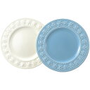 ウェッジウッド フェスティビティ プレート27cm(アイボリー・ブルー)ペア 1.05402e+006 (個別送料込み価格) (-C6008-524-) | 内...