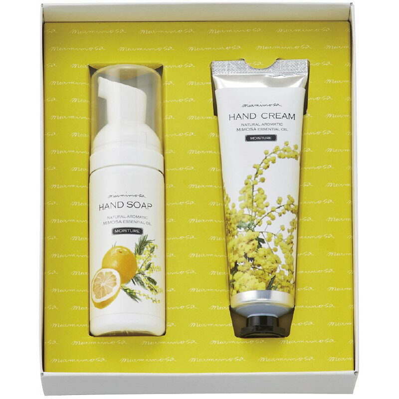 ミアミモザ ハンドクリーム＆ハンドソープ MC-CHS30 (-C6070-534-) | 内祝い ギフト 出産内祝い 引き出..