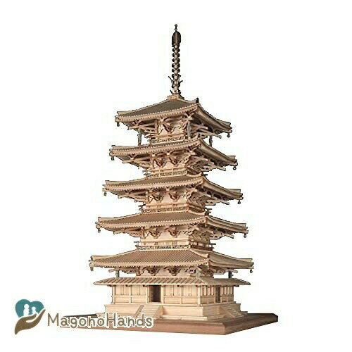 ウッディジョー 1/75 法隆寺 五重の塔 木製模型 組立キット