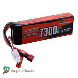 SUNPADOW S-ERCシリーズ7300mAh 7.4V 2S 70C リポバッテリーソフトパック、ディーンズ T型プラグまたはDeans T付き、RCトラックRCトラギー RC 無人ヘリコプターFPVレーシングに適用