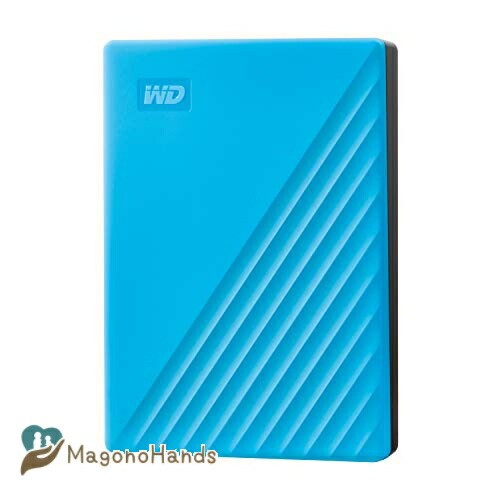 WD ポータブルHDD 4TB USB3.0 ブルー My Passport 暗号化 パスワード保護 外付けハードディスク / 3年保証 WDBPKJ0040BBL-WESN