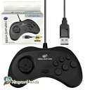 セガ公認 サターン ゲームパッド コントローラー Official Sega Saturn USB Controller 8-Button Arcade Pad Black for PC/Mac/Steam