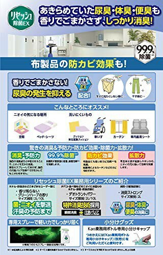 【ケース販売 業務用 布・空間用消臭スプレー】リセッシュ除菌EX 消臭ストロング 2L×6個(花王プロフェッショナルシリーズ)