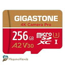 【5年保証 】Gigastone 256GB マイクロSDカード A2 V30 Ultra HD 4K ビデオ録画 Gopro アクションカメラ スポーツカメラ 高速4Kゲーム 動作確認済 100MB/s マイクロ SDXC UHS-I U