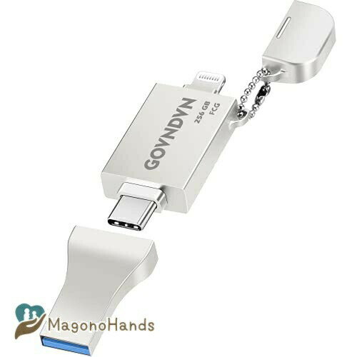 [Apple MFi 認証 ]iPhone USB メモリ256GB Lighting iPad USB メモリ3-IN-1 USBフラッシュドライブ バックアップドライブ USB 3.0 A/Type C USB メモリ 高速データ転送