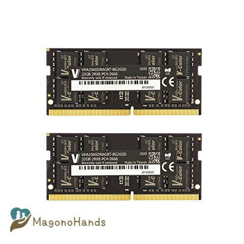 v-color Hynix IC m[gPCp DDR4 2666MHz PC4-21300 64GB (32GB~2) SO-DIMM 2Gx8 1.2V CL19 iMacΉ TN432G26D819K-VC