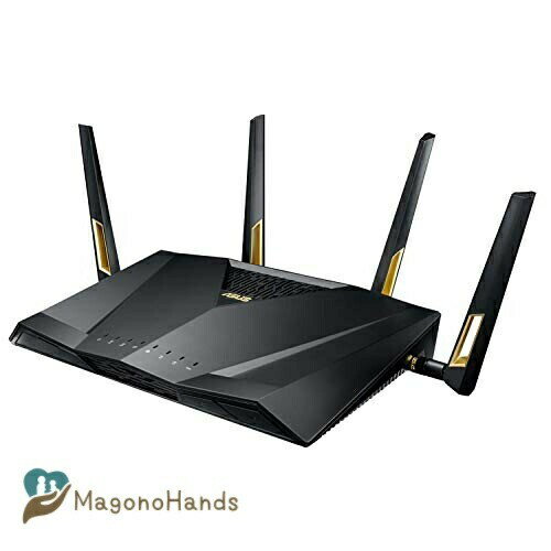 楽天MagonoHandsASUS WiFi 無線 ルーター WiFi6 4804+1148Mbps デュアルバンドゲーミング RT-AX88U【 メッシュ機能付 】【3階建 / 4LDK 】【PS5/Nintendo Switch/iPhone/android 対