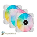 CORSAIR iCUE SP120 RGB ELITE Performance 120mm PWM Triple Fan Kit with iCUE Lighting Node CORE ホワィト PCケースファン 12cm CO-905