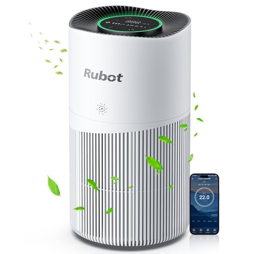 RUBOT 空気清浄機 23畳 消臭 脱臭 ホコリ 花粉 PM2.5 ペット 静音 省エネ ペット臭い タイマー機能 チャイルドロック付き 寝室/リビング/玄関/トイレ PSE認証 日本語説明書 空気清浄 ホワイト PJ10