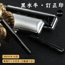 訂正印 丸型6mm 黒水牛 ケース付き 目印付き 楕円形 長円形 印鑑・はんこ/訂正印/認印 女性 男性 ハンコ いんかん 就職祝い 祝い プレゼント 【黒水牛...
