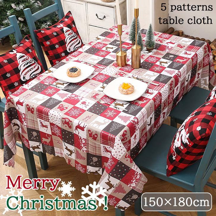 テーブルクロスクリスマス北欧おしゃれ布インテリア雑貨テーブルカバーツリーリース飾りオーナメントパ..