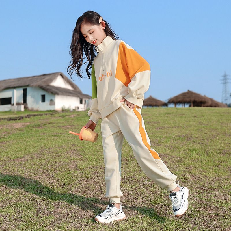 子供服ジャージスウェットセットアップ運動着秋物パーカーカジュ