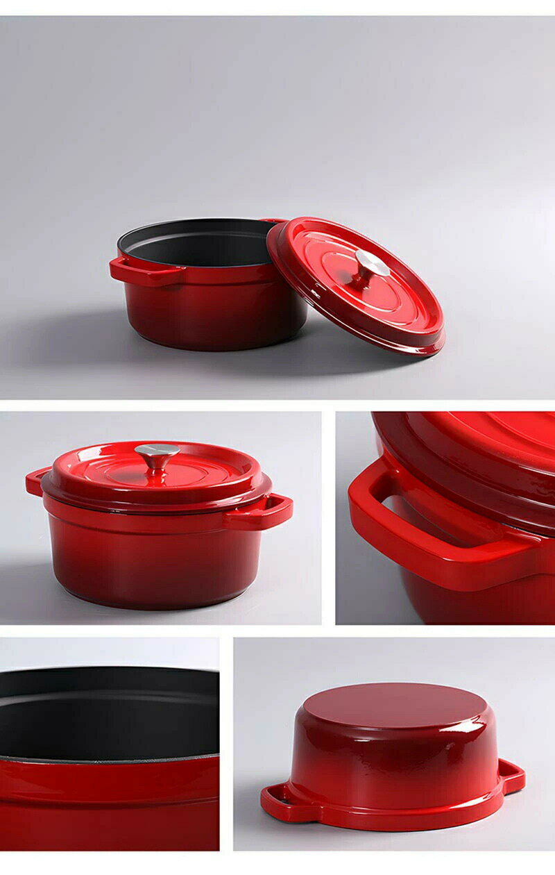 鋳物ホーロー鍋22cm24cm26cm28cm鍋鋳物ホーロー鍋鋳物鉄鍋鋳物鍋無水調理両手鍋煮る煮込みお米が美味し..