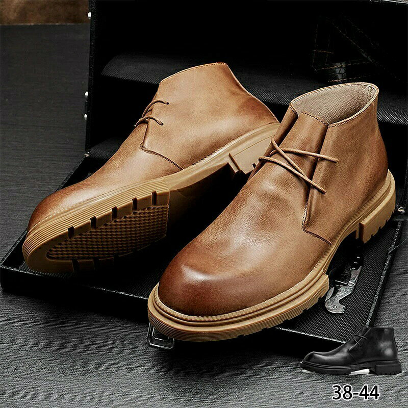 ブーツメンズ本革ブーツ本革滑らない人気秋ブーツ紐ハイカットあったかモード夏シューズレザースエード..