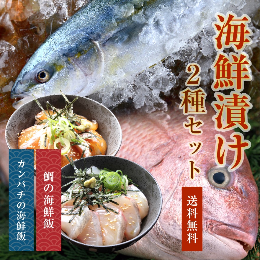 父の日 プレゼント 海鮮 ギフト 海鮮漬け 2種セット 鯛の海鮮飯 60g×2袋 カンパチの海鮮飯 60g×2袋 海鮮セット 海鮮丼 鯛めし 茶漬け 鯛 タイ かんぱち 切り身 刺身 丼 冷凍 お中元 グルメ 50代 60代 70代 80代 御祝 誕生日 gd42