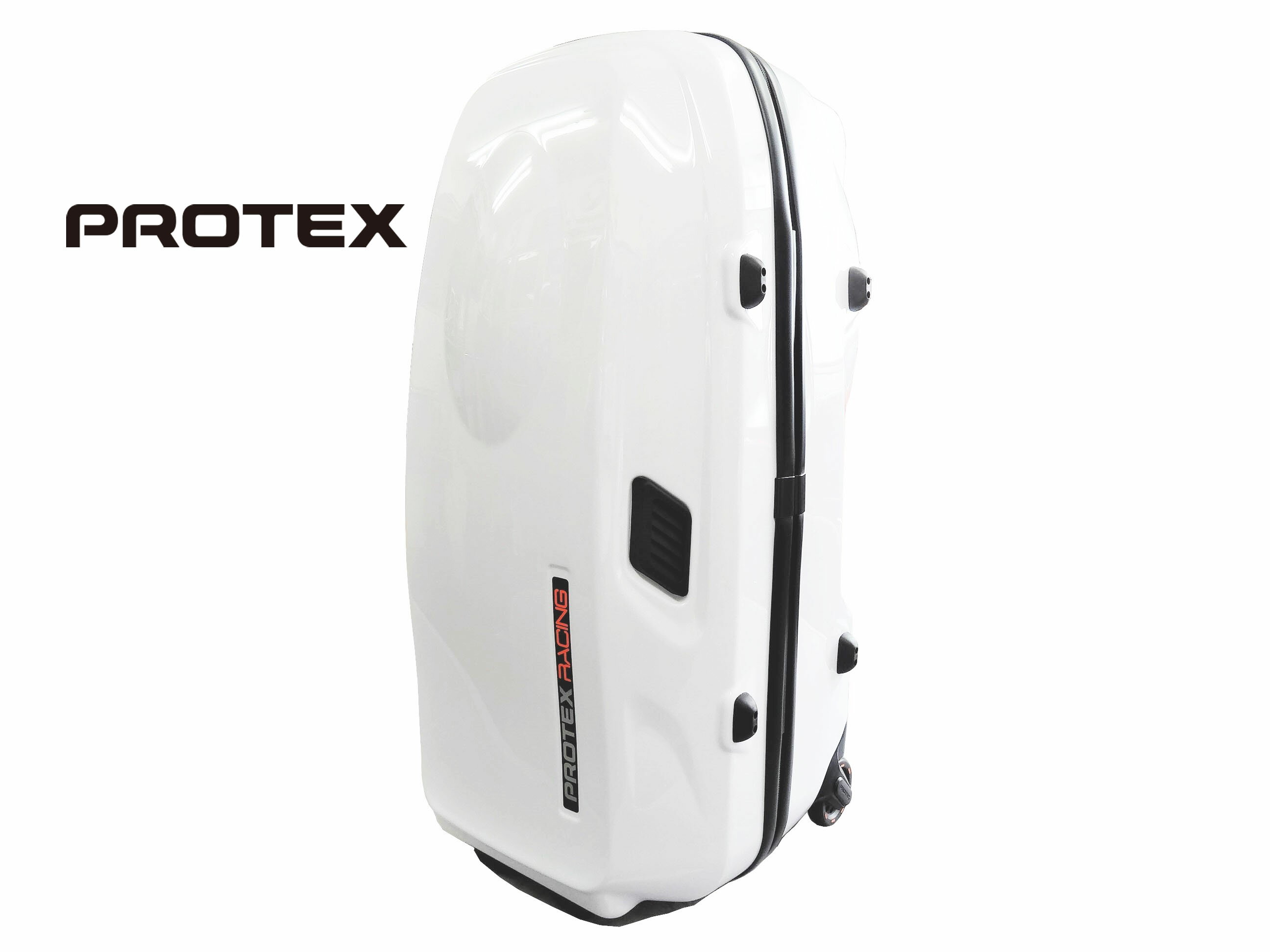 プロテックス スーツケース・キャリーケース メンズ PROTEX プロテックス　RACING R-2 For MOTOR SPORTS エアホワイト 79L + バッグベルト4個付