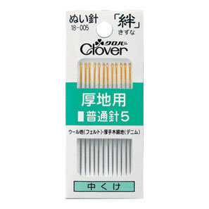 乐天商城 - 縫い針「絆(きずな)」・木綿針(厚地用・普通針5)【クロバー】
