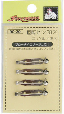 乐天商城 - 回転ピン28mm(4本入)ニッケル