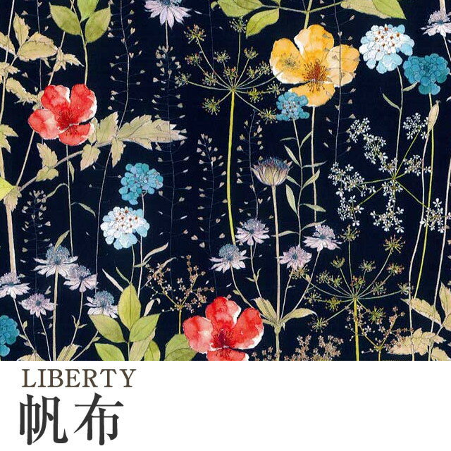 LIBERTYリバティプリント・11号帆布国産生地＜Irma＞(イルマ)3633182-J17FC