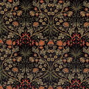 moda fabrics(モダ・ファブリックス)William Morris ウィリアムモリス シーチング生地＜HYACINTH 1900-1912＞（ヒヤシンス）EBONYエボニー 33496-14