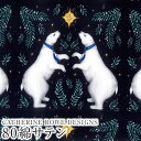 Catherine Rowe Designs キャサリンロウ・国産80サテン生地 綿100％＜Polar Bear＞(ポーラーベア)シロクマWJ10283-BK