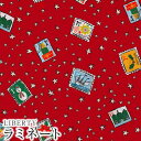 LIBERTYリバティプリント 国産つや消しラミネート(ビニールコーティング生地)＜Festive Greetings＞(フェスティブグリーティングス)【レッド】MATLAMI36364583-A