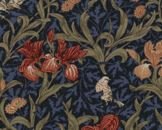 moda fabrics(モダ・ファブリックス)William Morris ウィリアムモリス シーチング生地＜Iris＞(アイリス)＜INDIGO(インディゴ)＞8360-13