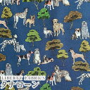 LIBERTYリバティプリント イタリア製タナローン生地＜Hyde Park Hounds＞(ハイドパークハウンズ)【ネイビー】363J7301-B《2023AW LIBERTY ANIMALS》