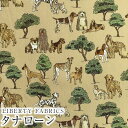 LIBERTYリバティプリント イタリア製タナローン生地＜Hyde Park Hounds＞(ハイドパークハウンズ)【ベージュ】363J7301-D《2023AW LIBERTY ANIMALS》