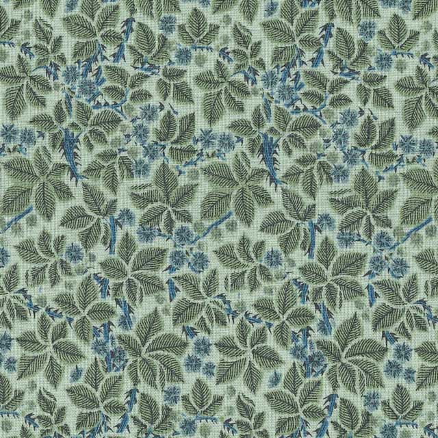 moda fabrics(モダ・ファブリックス)William Morris ウィリアムモリス シーチング生地＜BRAMBLE＞（ブランブル）AQUAMARINE アクアマリン 8375-16