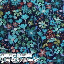 【エントリーでP19倍】LIBERTYリバティプリント 国産リヨセルローン生地(エターナル)<Dreams of Summer>(ドリームスオブサマー)【ネイビー地】36301126BS