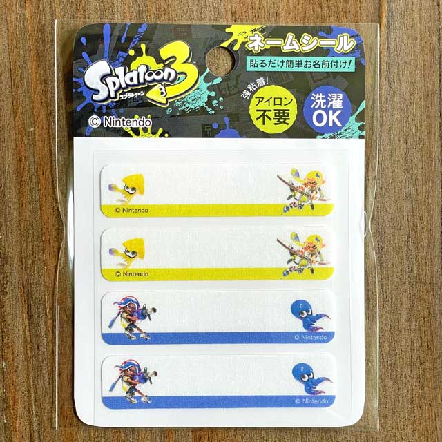 スプラトゥーン3 シール・アイロン接着両用ネームテープ [任天堂SWITCHキャラクター/入園入学/通園通学/お名前テープ]TON001