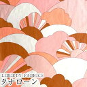 LIBERTY FABRICS リバティプリント イタリア製タナローン生地<Over The Hills>(オーバー・ザ・ヒルズ)【ピンク×ブラウン】《2025SS RETOLD 150TH ANNIVERSARY COLLECTION》3635129-25BU