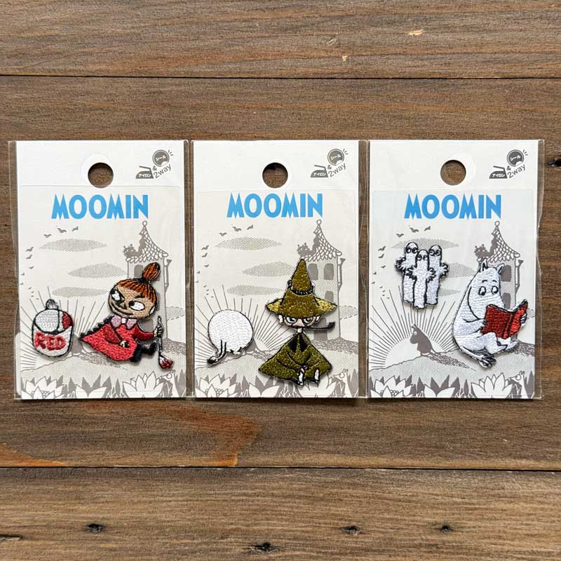 ムーミンワッペン シール・アイロン接着両用ワッペン リトルミイ/スナフキン/ムーミンとニョロニョロ M..